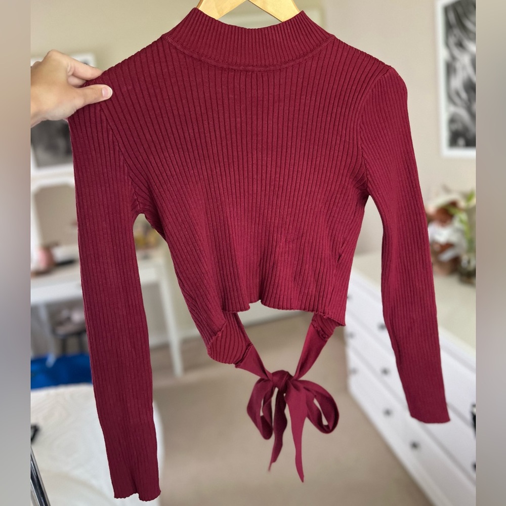 Madden Girl Open Back Sweater